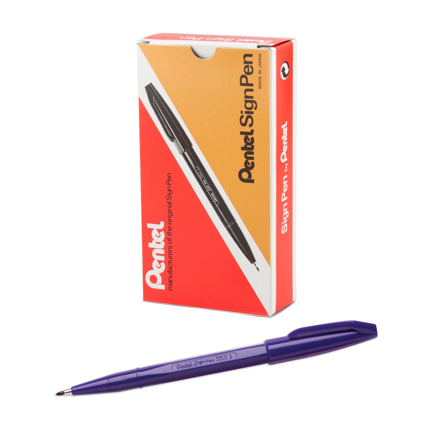 Pentel Arts Sign Pen Fiber-Tipped Pen, Violet Ink (S520-V)