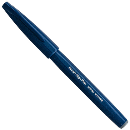 Pentel Arts Sign Pen Brush, Open Stock, Blue Black Ink (SES15C-CA)