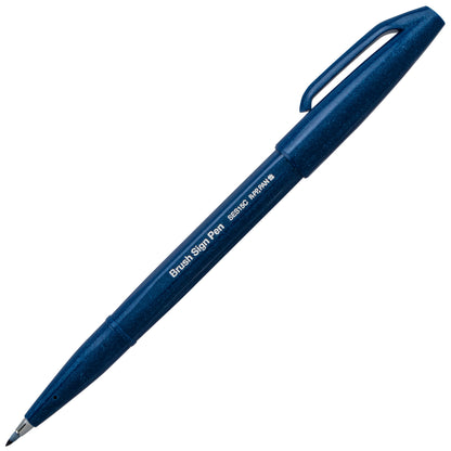 Pentel Arts Sign Pen Brush, Open Stock, Blue Black Ink (SES15C-CA)