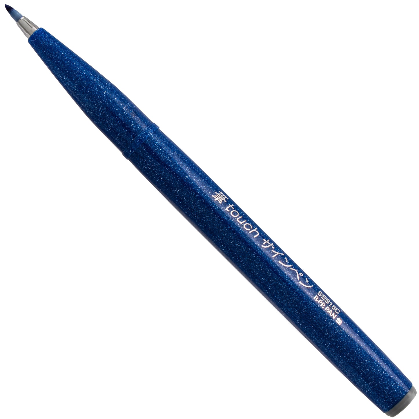 Pentel Arts Sign Pen Brush Tip, Blue Ink (SES15C-C)