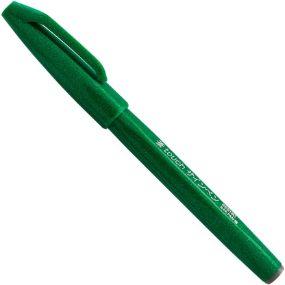 Pentel Arts Sign Pen Brush Tip, Green Ink (SES15C-D)