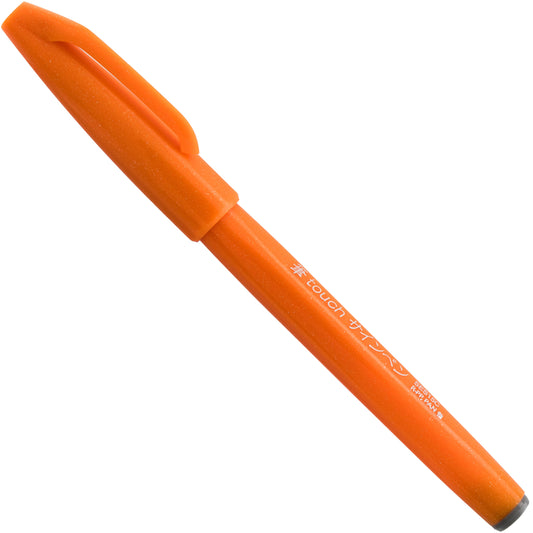 Pentel Arts Sign Pen Brush Tip, Orange Ink (SES15C-F)
