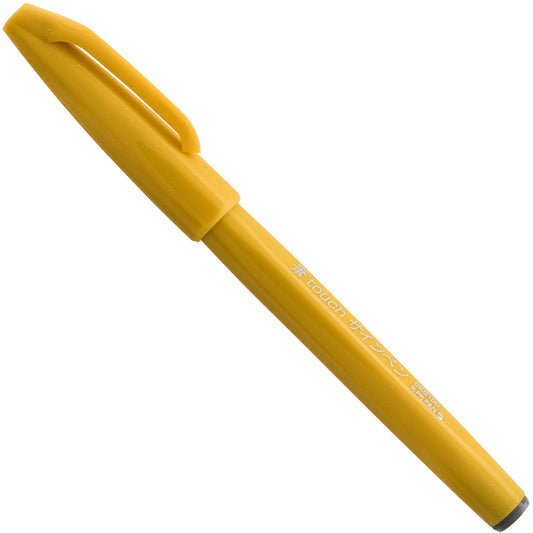 Pentel Arts Sign Pen Brush Tip, Yellow Ink (SES15C-G)