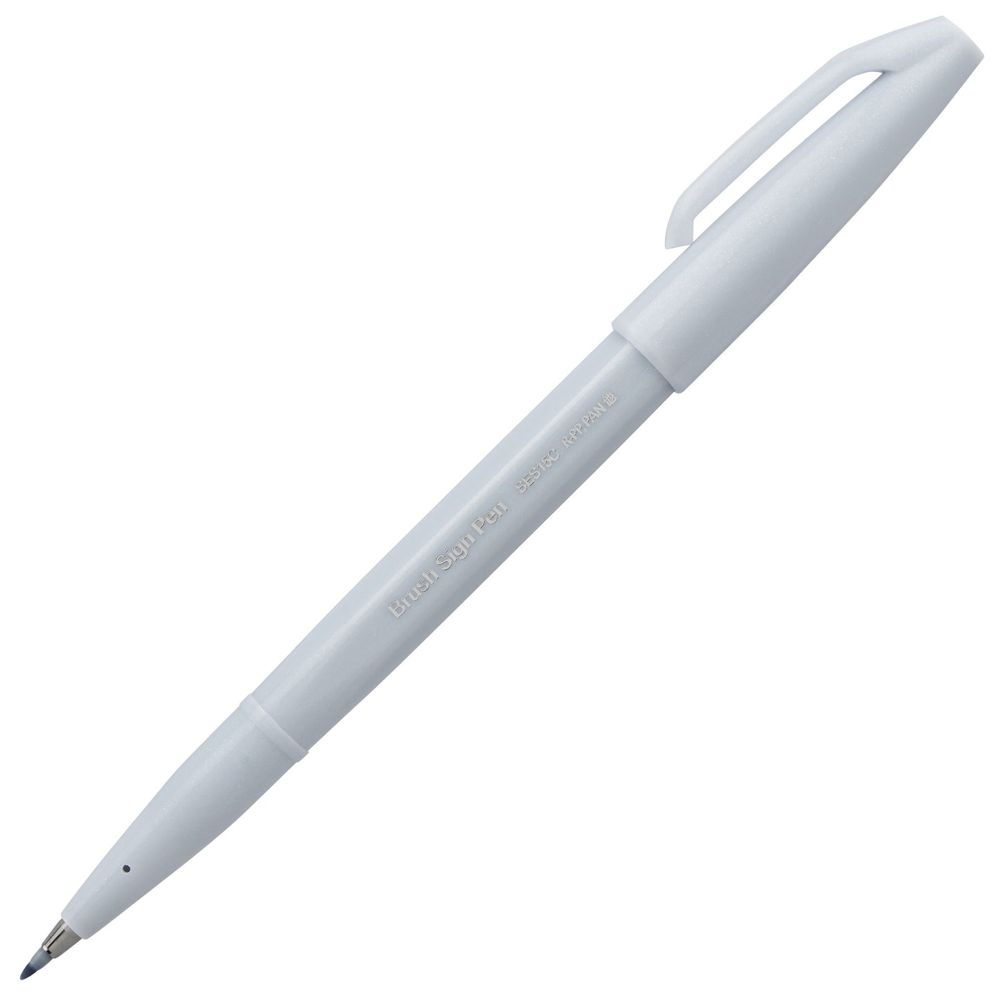 Pentel Arts Sign Pen Brush, Open Stock, Light Gray Ink (SES15C-N2)