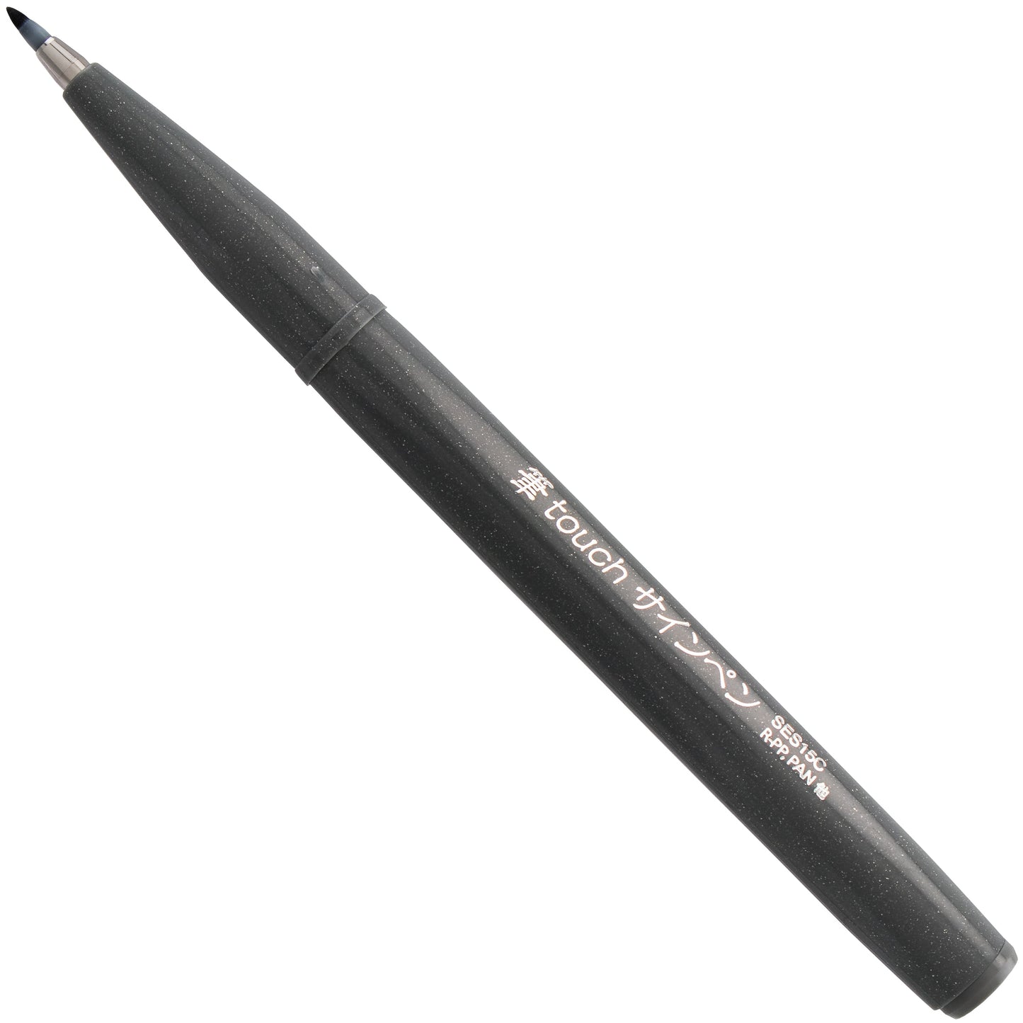 Pentel Arts Sign Pen Brush Tip, Gray Ink (SES15C-N)