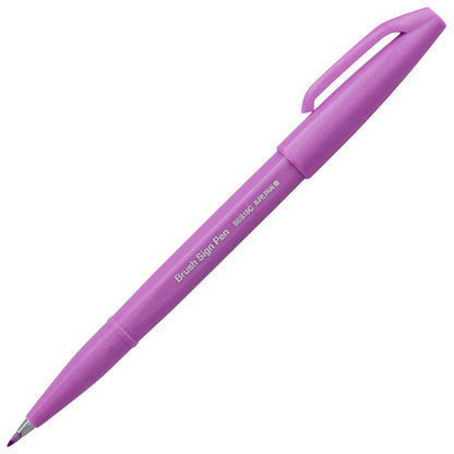 Pentel Arts Sign Pen Brush, Open Stock, Pink Purple Ink (SES15C-P2)