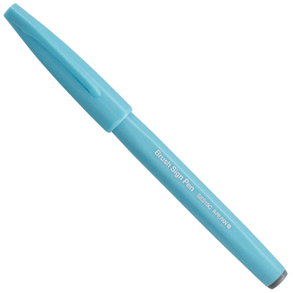 Pentel Arts Sign Pen Brush, Open Stock, Pale Blue Ink (SES15C-S2)