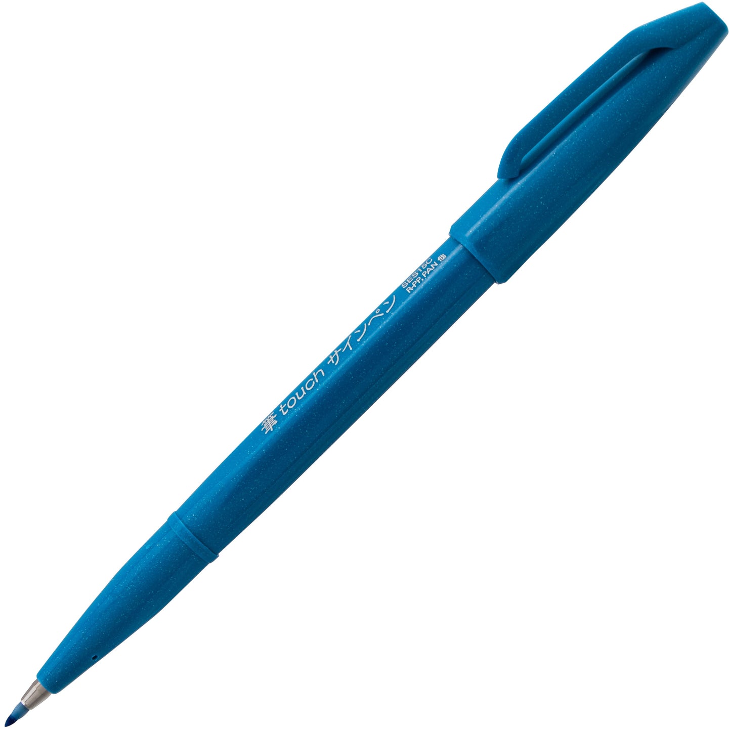 Pentel Arts Sign Pen Brush Tip, Sky Blue Ink (SES15C-S)