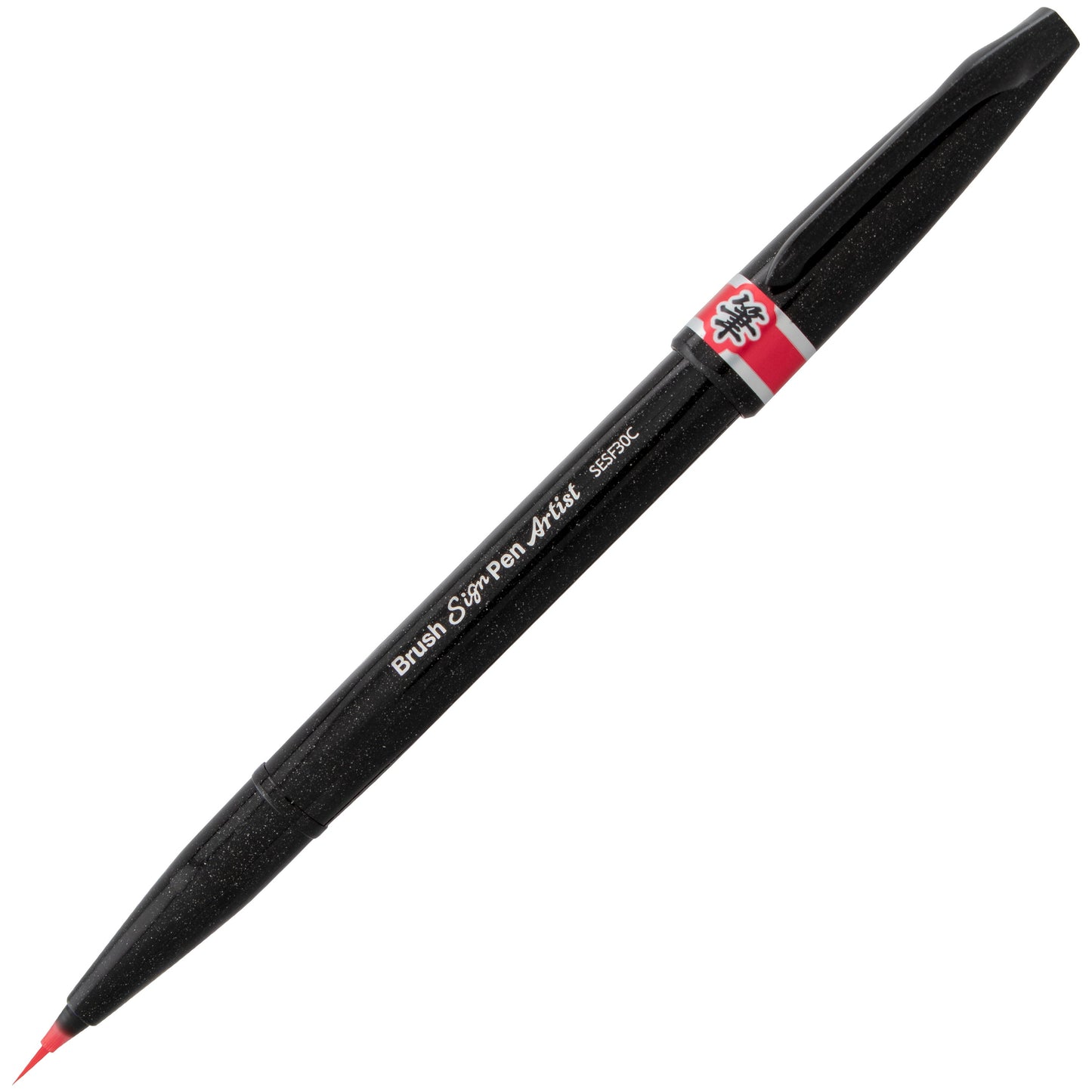 Pentel Arts Sign Pen Micro Brush, Red Ink (SESF30C-B)