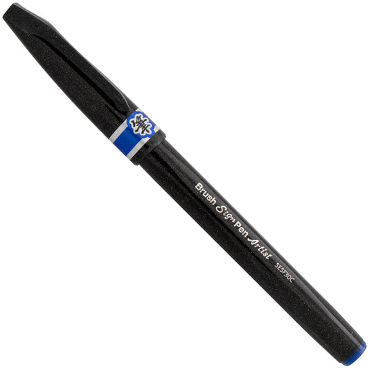Pentel Arts Sign Pen Micro Brush, Blue Ink (SESF30C-C)