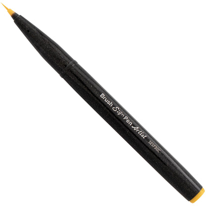 Pentel Arts Sign Pen Micro Brush, Yellow Ink (SESF30C-G)
