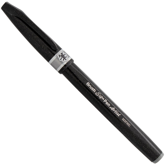Pentel Arts Sign Pen Micro Brush, Gray Ink (SESF30C-N)