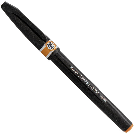 Pentel Arts Sign Pen Micro Brush, Yellow Ochre Ink (SESF30C-Y)