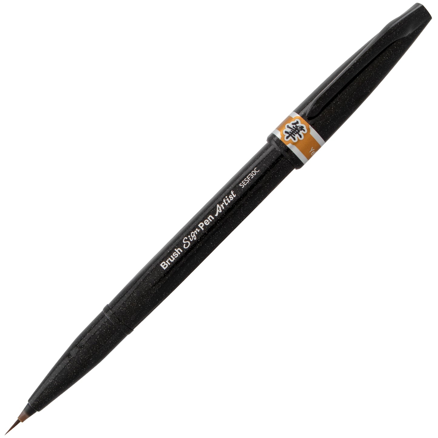 Pentel Arts Sign Pen Micro Brush, Yellow Ochre Ink (SESF30C-Y)