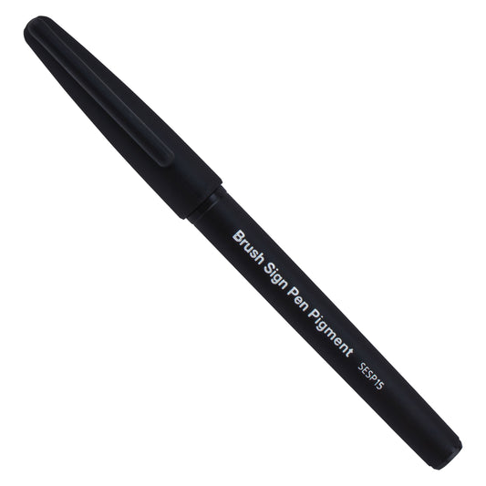 Pentel Arts Sign Pen Brush, Black Pigment Ink (SESP15-A)