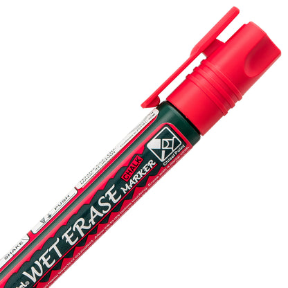 Pentel Arts Wet Erase Chalk Marker, Chisel Tip, Red Ink (SMW26-B)