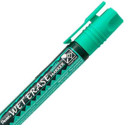 Pentel Arts Wet Erase Chalk Marker, Chisel Tip, Green Ink (SMW26-D)