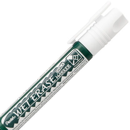 Pentel Arts Wet Erase Chalk Marker, Chisel Tip, White Ink (SMW26-W)