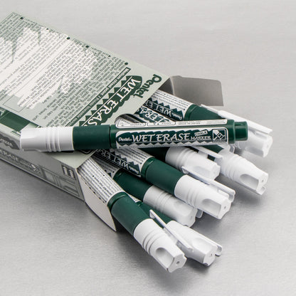 Pentel Arts Wet Erase Chalk Marker, Chisel Tip, White Ink (SMW26-W)