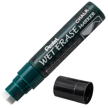 Pentel Arts Wet Erase Chalk Marker, Jumbo Tip, Black Ink (SMW56-A)