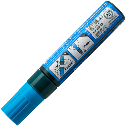 Pentel Arts Wet Erase Chalk Marker, Jumbo Tip, Blue Ink (SMW56-C)