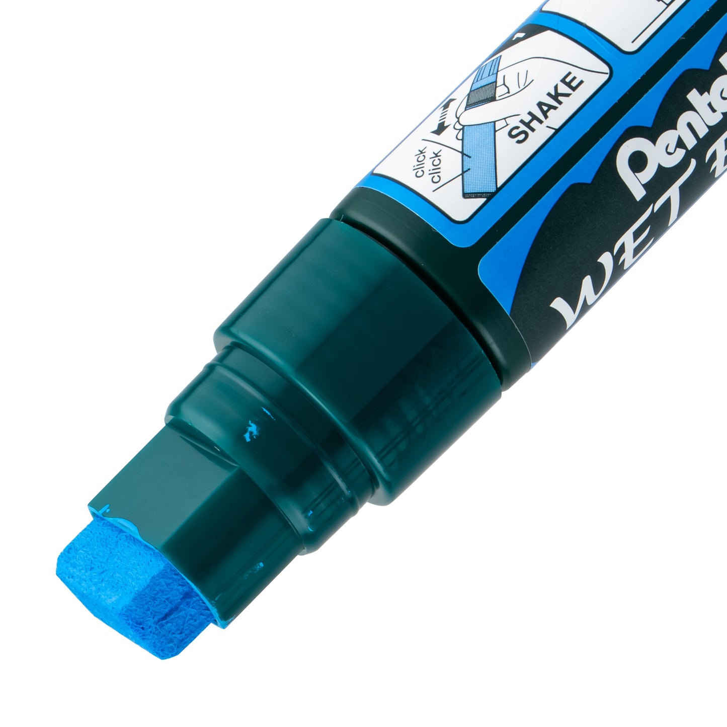 Pentel Arts Wet Erase Chalk Marker, Jumbo Tip, Blue Ink (SMW56-C)