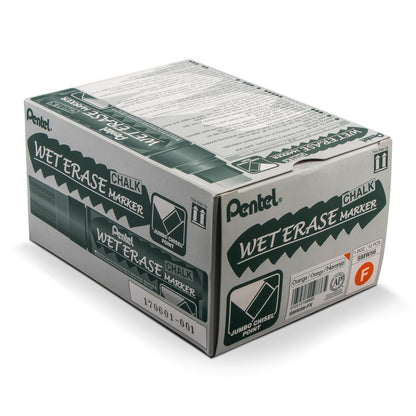 Pentel Arts Wet Erase Chalk Marker, Jumbo Tip, Orange Ink (SMW56-F)