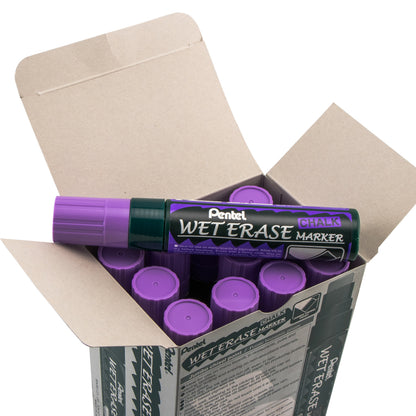 Pentel Arts Wet Erase Chalk Marker, Jumbo Tip, Violet Ink (SMW56-V)