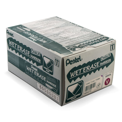 Pentel Arts Wet Erase Chalk Marker, Jumbo Tip, Violet Ink (SMW56-V)