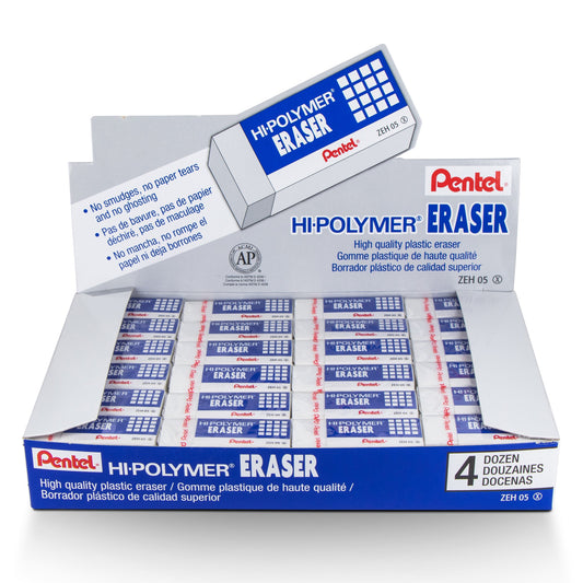 Pentel Hi-Polymer Block Eraser, Small White (ZEH-05)