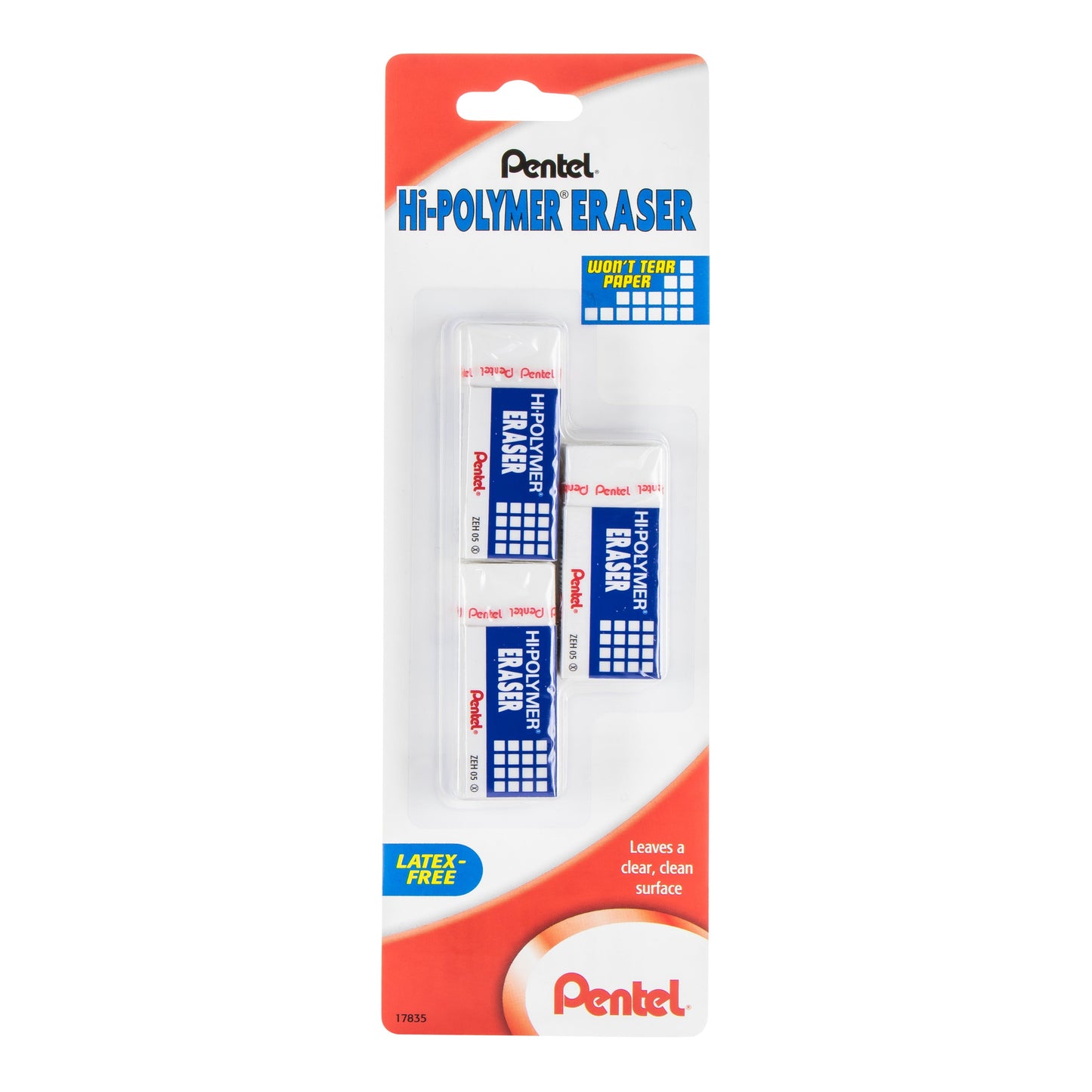 Hi-Polymer Block Eraser Small White, 3-Pk (ZEH05BP2F)