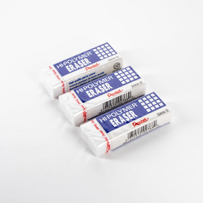 Hi-Polymer Block Eraser, Large White 3-Pk (ZEH10BP3-K6)