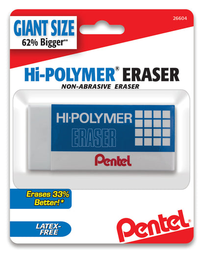 Hi-Polymer Block Eraser, Extra Large, White 1-Pk (ZEH20BP)