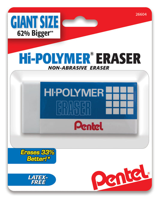 Hi-Polymer Block Eraser, Extra Large, White 1-Pk (ZEH20BP)