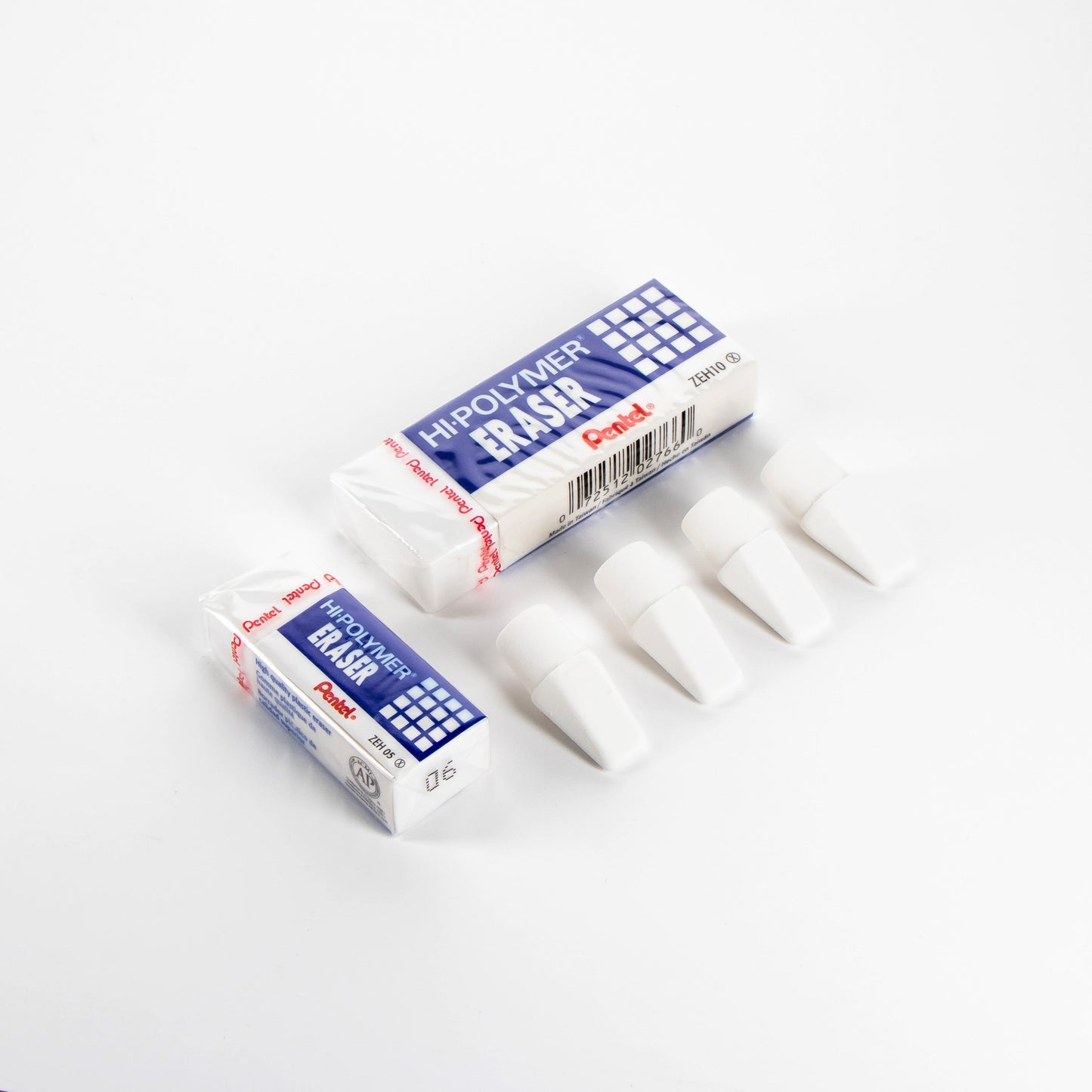 Hi-Polymer Eraser Mixed Pack (4-caps, 1-small block 1-large block), 6-Pk (ZEH2510BP)