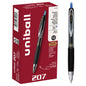 uniball™ 207 Retractable Gel Pens, Micro Point (0.5mm), Blue, 12 Pack